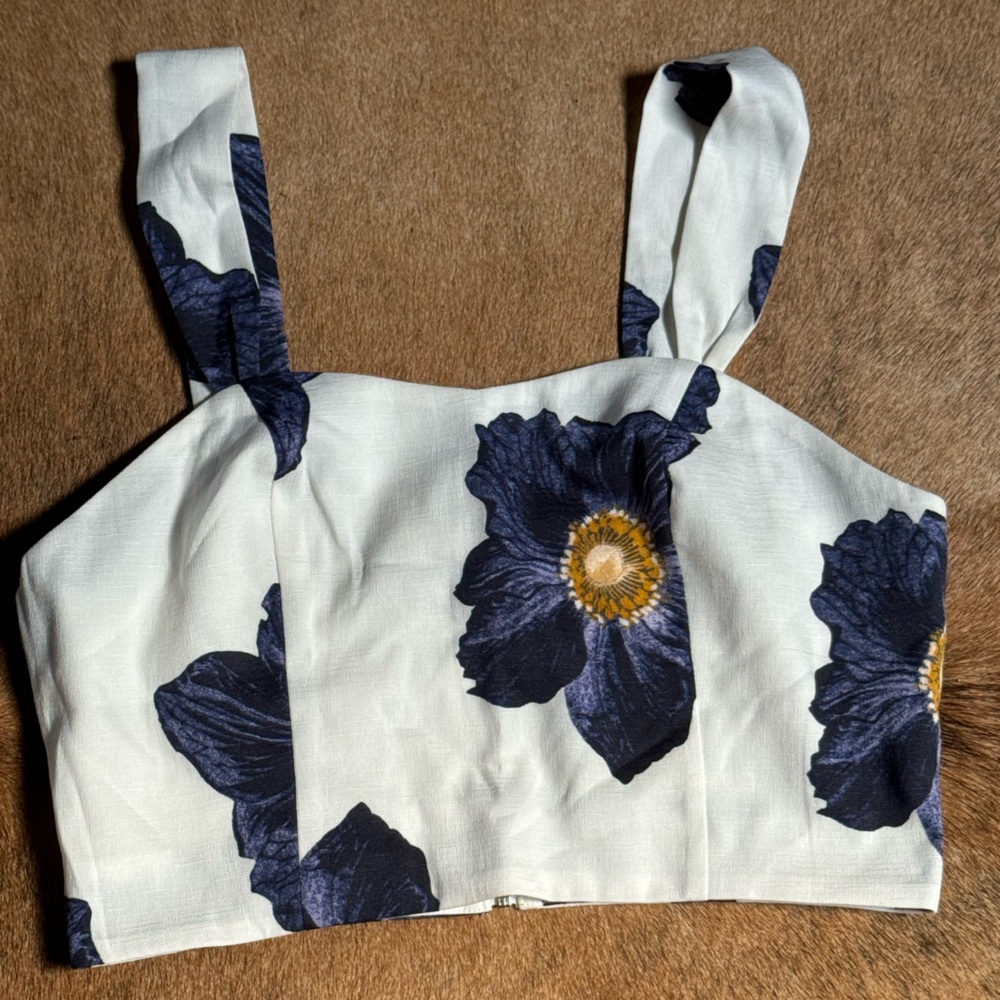 Floral Print Women's crop top Small